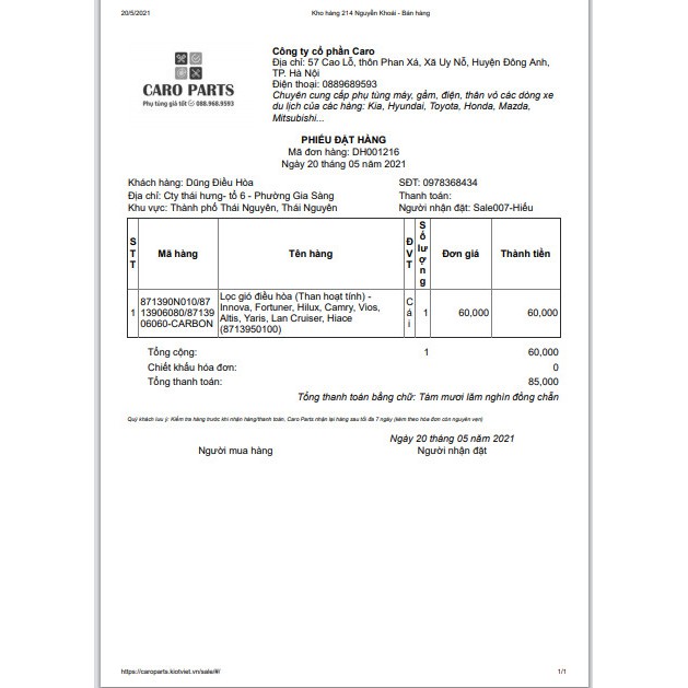 Lọc gió động cơ Hyundai i10