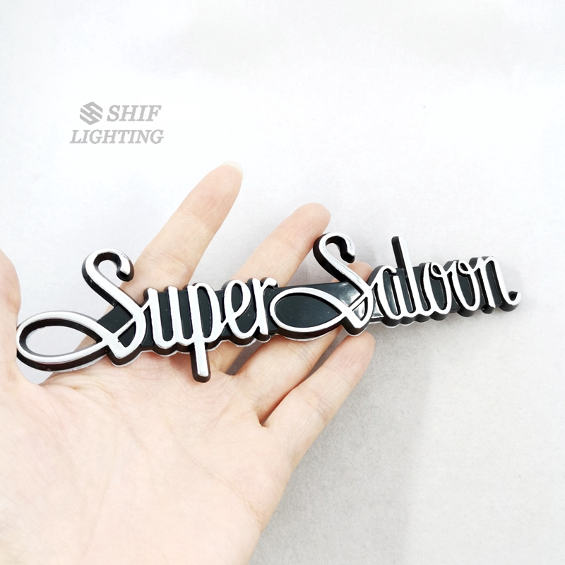 Logo họa tiết Super Saloon chất liệu ABS trang trí xe Toyota
