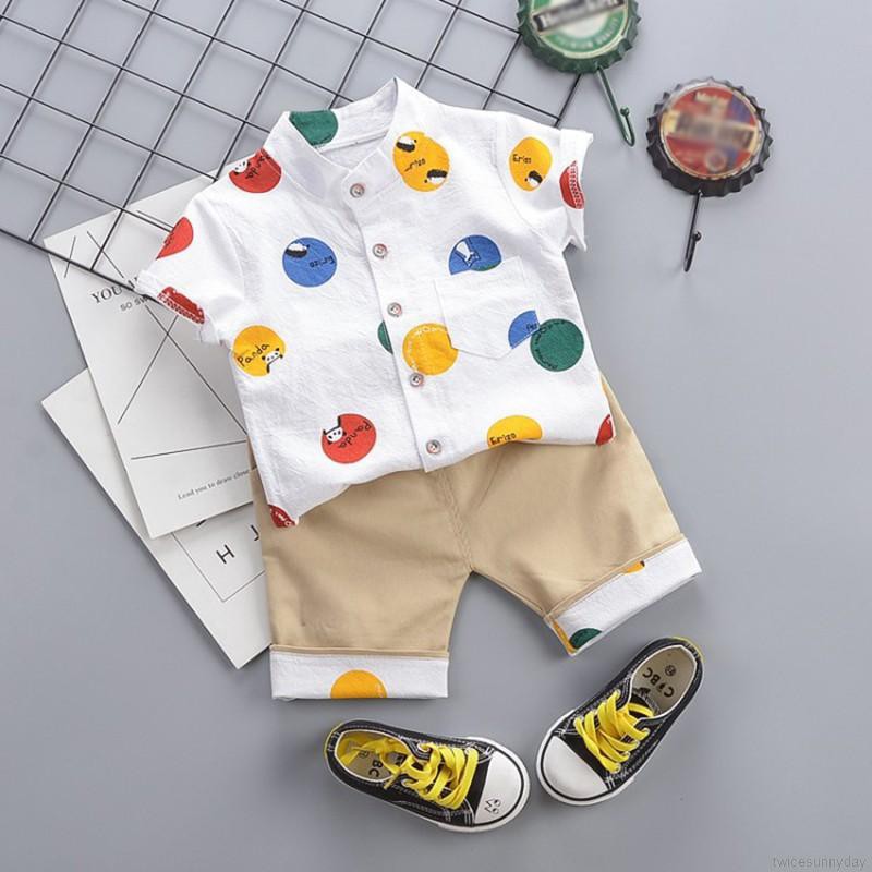 Set quần áo hoạt hình xinh xắn dành cho bé trai