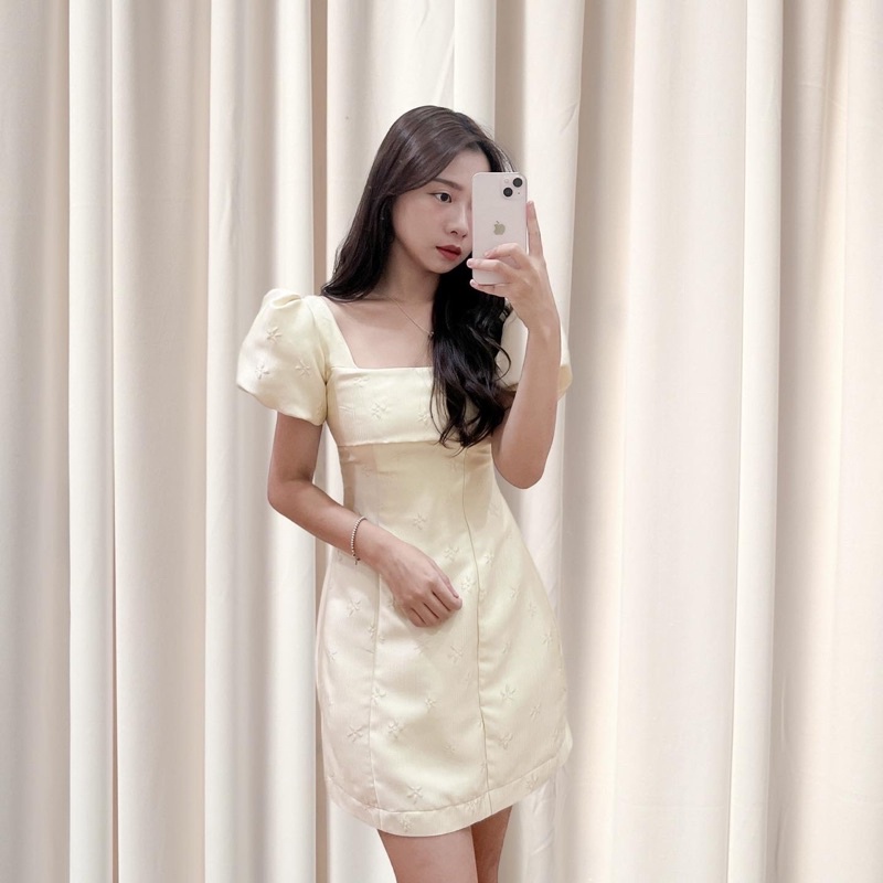 MINDY | Váy Clara Dress | Váy tay bồng chất liệu tafta