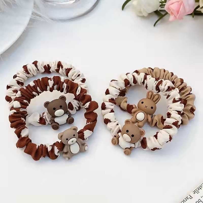 Dây Cột Tóc Co Giãn Tốt Hình Gấu / Thỏ Dễ Thương Thời Trang 2022 Cho Nữ