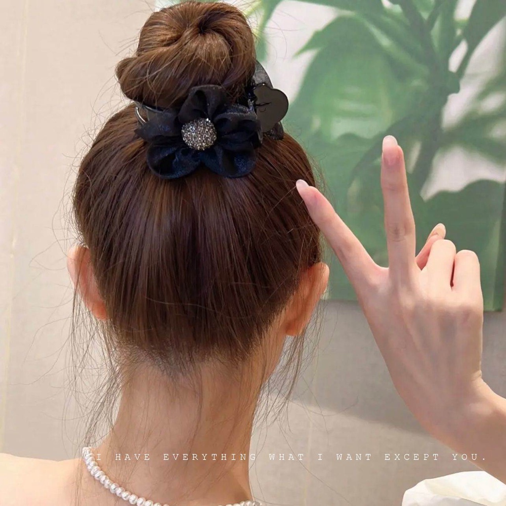 Kẹp Tóc Đuôi Ngựa Hình Hoa Thời Trang Hàn Quốc Cho Nữ