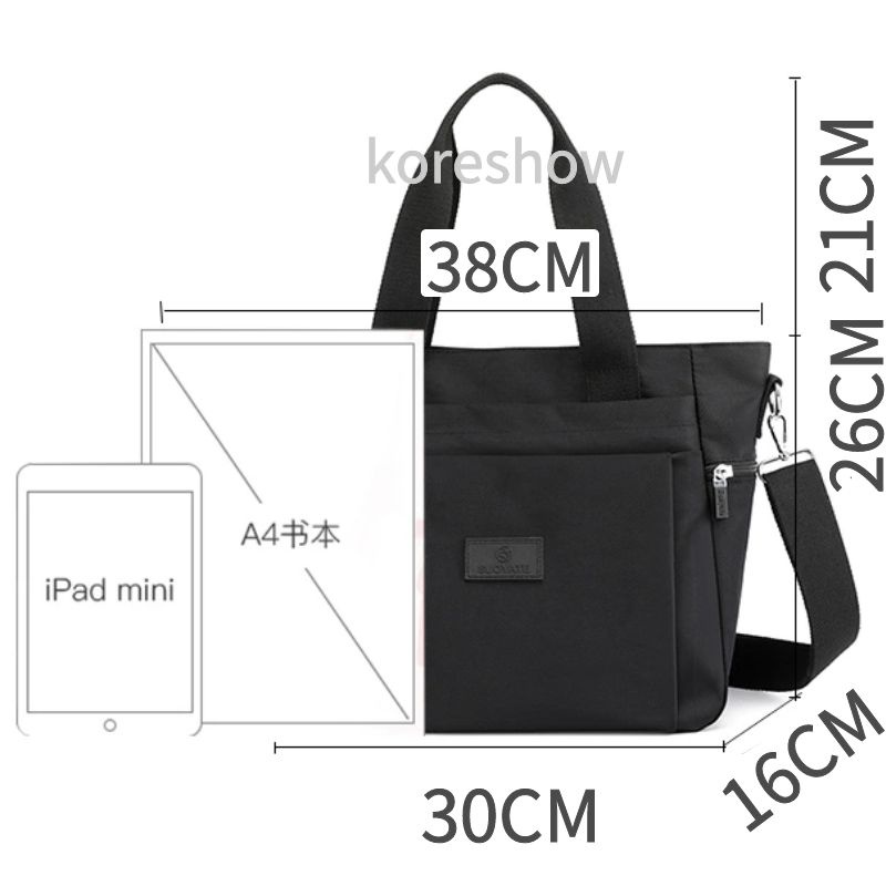 Túi Tote Đeo Vai/Xách Tay Bằng Nylon Chống Nước Nhiều Ngăn Có Khóa Kéo Cho Nữ-63