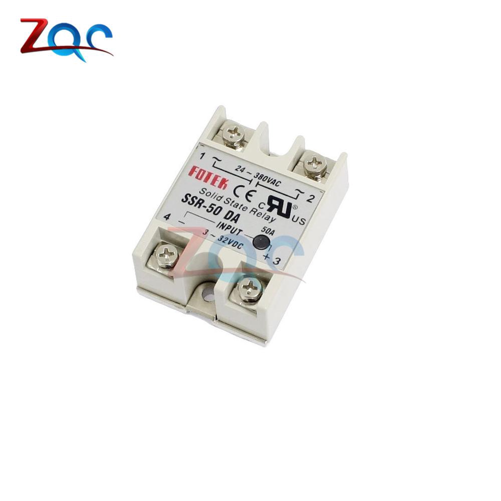 Rơ le trạng thái rắn ssr-10da ssr-25da ssr-40da ssr-50da 10a 25a 40a 50a 3-32v dc đến 24-380v ac ssr 10da 25da 40da 50da