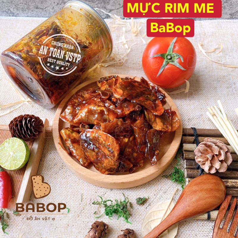 Mực rim me loại ngon hũ Pet 250gr, ăn là nghiền, giá siêu rẻ - Ăn vặt BaBop | BigBuy360 - bigbuy360.vn
