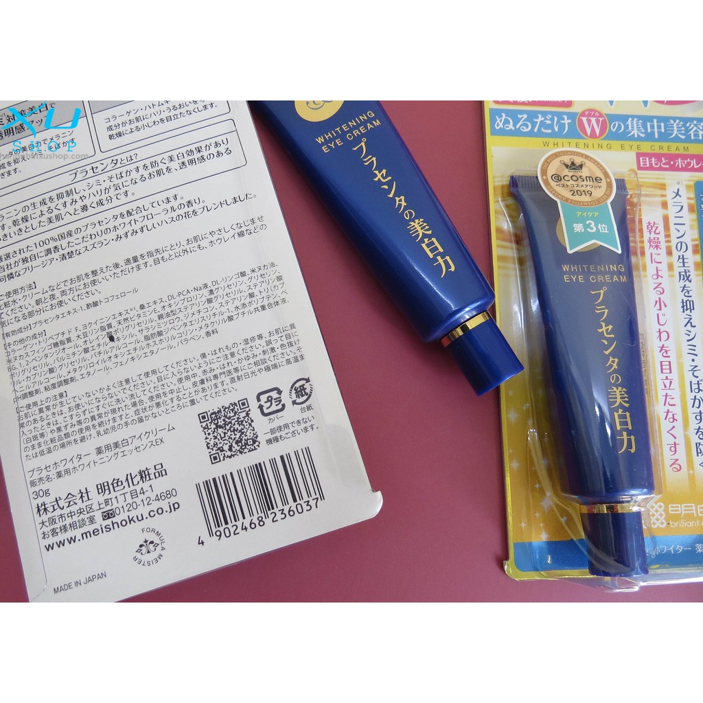 Kem  dưỡng mắt Placenta giảm nếp nhăn, tàn nhang của Meishoku | BigBuy360 - bigbuy360.vn