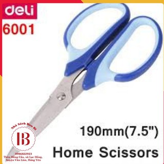 KÉO VĂN PHÒNG 190mm DELI 6001 CHÍNH HÃNG, KÉO THỦ CÔNG, ĐỒ GIA DỤNG