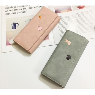 Ví da lộn hình cute dài