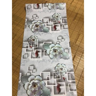 Combo 10m decal giấy dán tường mẫu sen đá 3D khổ 45cm