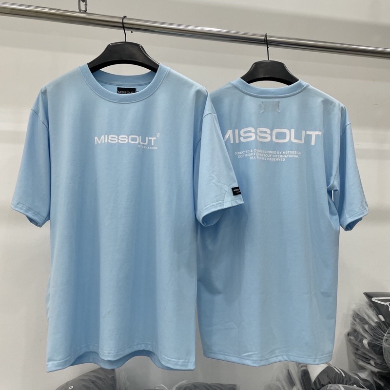 Áo thun MISSOUT LOGO TEE 10 màu Nam Nữ Unisex Có Tag Vải kèm video và ảnh thật sản phẩm từ DIONS STORE