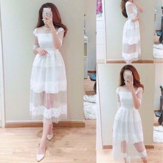 Đầm xoè công chúa kèm ảnh thật