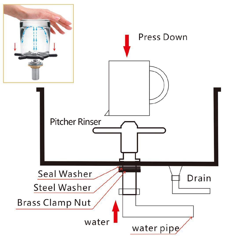 Dụng cụ rửa ly tách thủy tinh tiện lợi dành cho nhà bếp