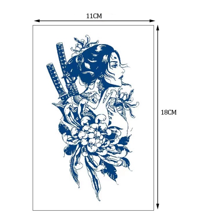 Hình Xăm Dán Tạm Thời Chống Nước Lâu Trôi 15 Ngàymã GH027 18cm * 11cm