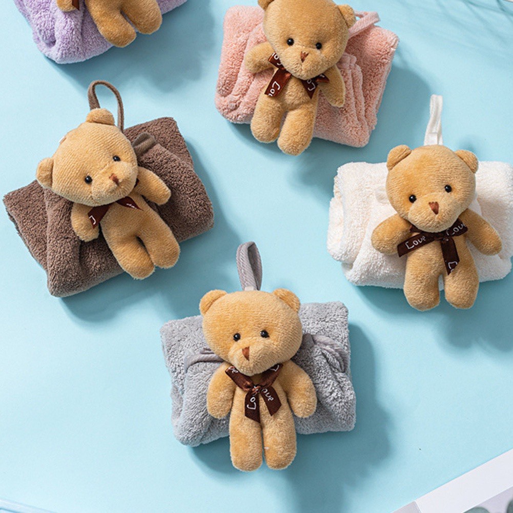 Khăn Lau Tay Treo Tường Hình Gấu Teddy Cute