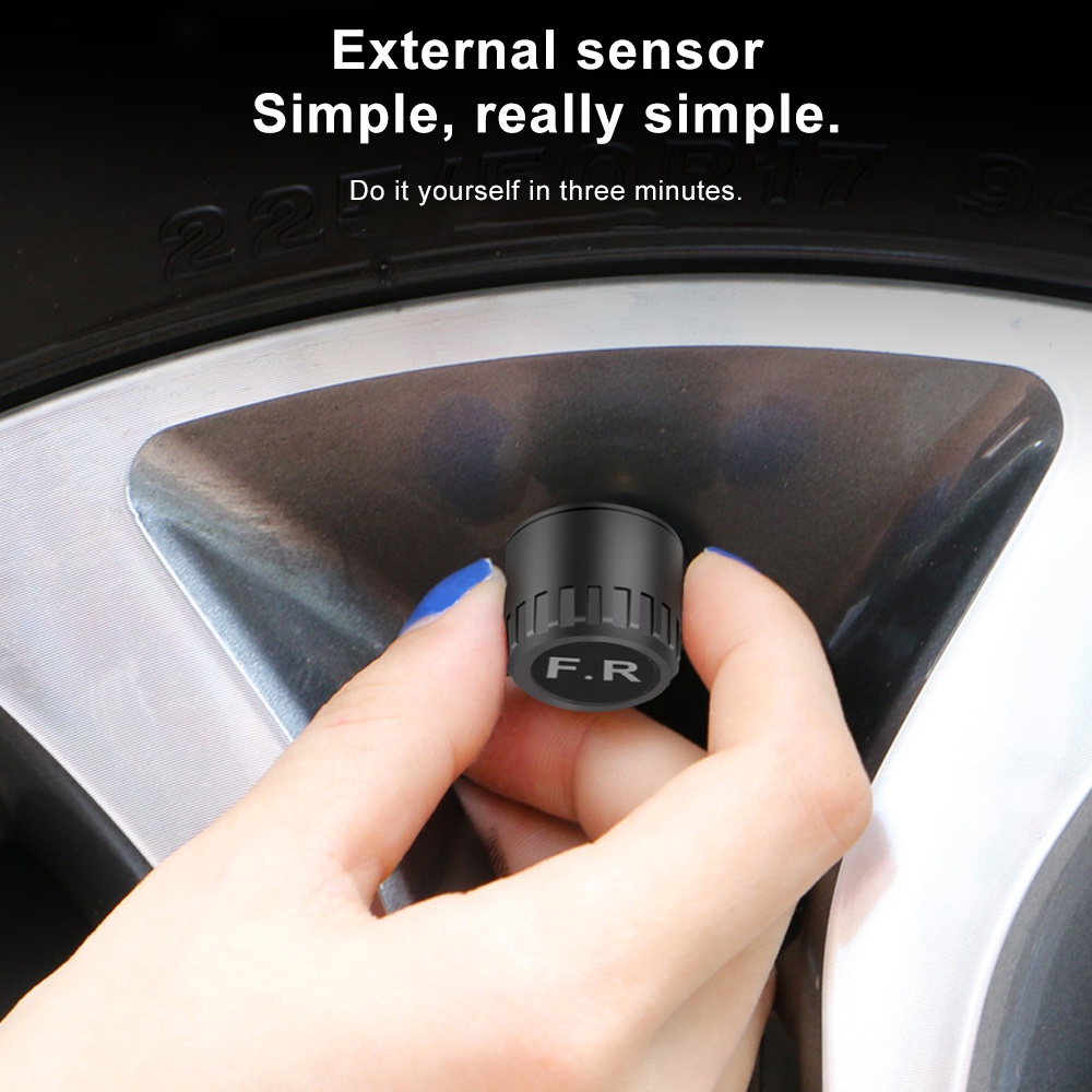 Máy Đo Áp Suất Lốp Xe Hơi Tpms Không Dây 0-8 Bar