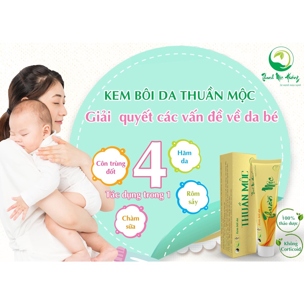 Combo 2 Tuýp Thuần Mộc, Kem Bôi Da Thanh Mộc Hương Loại 16g