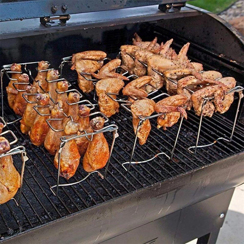 Giá Đỡ Vỉ Nướng BBQ 14 Ngăn Bằng Thép Không Gỉ