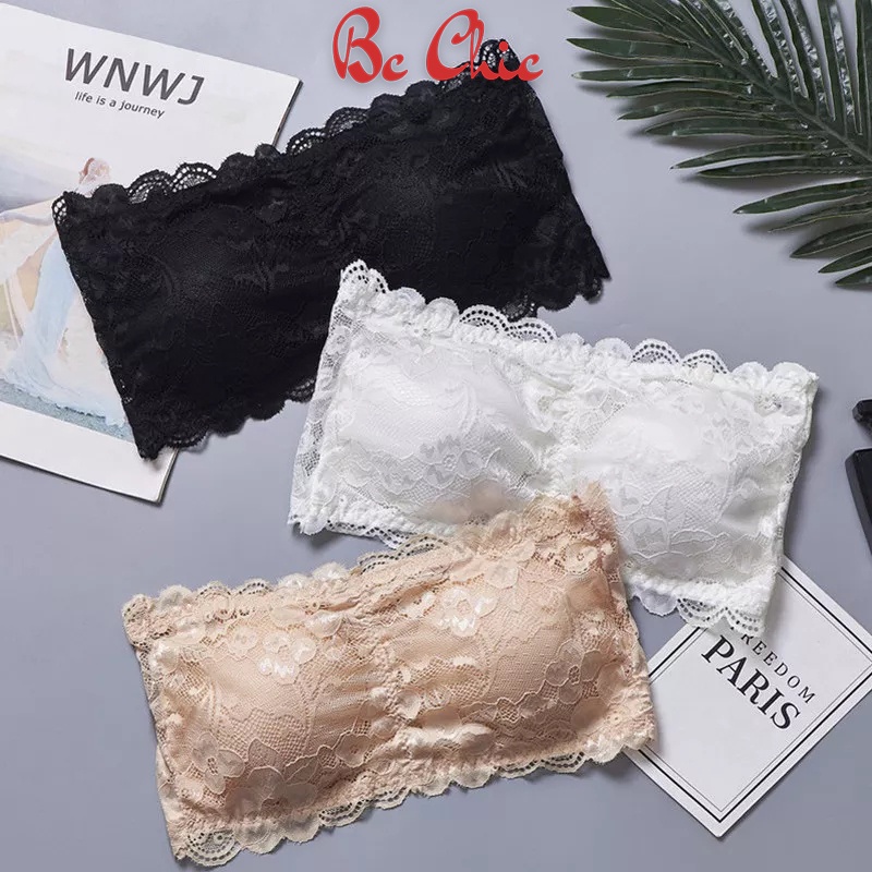 Áo REN QUÂY KHÔNG DÂY CÓ MÓC CÀI SAU CỰC QUYẾN RŨ DỄ MẶC 113 BC_CHIC LINGERIE