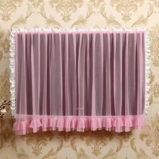 Set rèm che màn hình TV bằng vải ren co giãn chống bụi tiện dụng