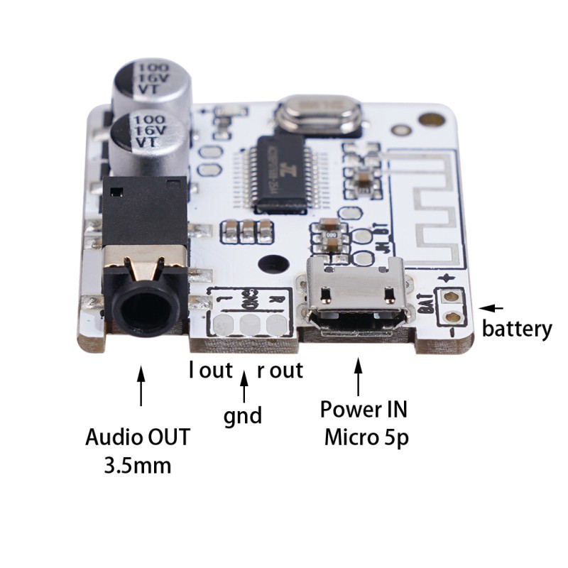 Bảng Mạch Bluetooth 5.0 Mini Hỗ Trợ Nghe Nhạc Mp3 Bluetooth 5.0 Jl6925A 3.5mm