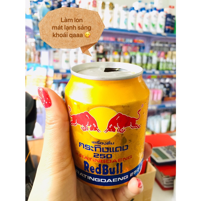 [VỈ 6 LON][CHÍNH HÃNG] NƯỚC UỐNG TĂNG LỰC BÒ HÚC REDBULL THÁI LAN.