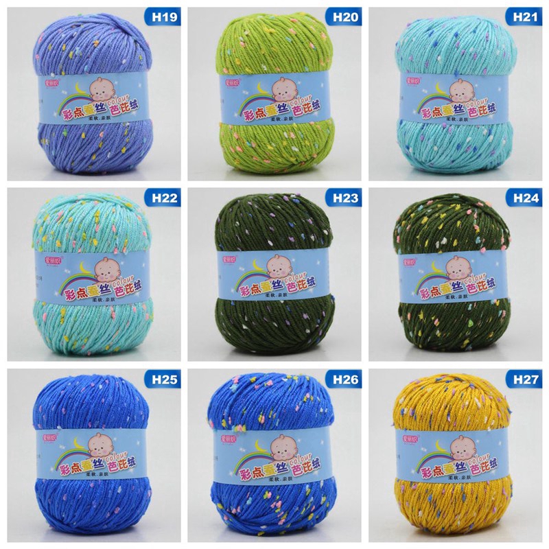 Cuộn len dệt kim đan móc nhiều màu sắc chất lượng cao
