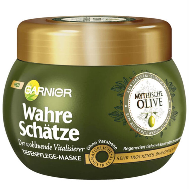 Kem Ủ Tóc Garnier Wahre Schatze Mythische Olive Cho Tóc Khô & Xơ