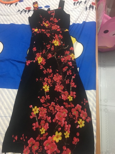 Đầm maxi hoa sale chỉ 100k