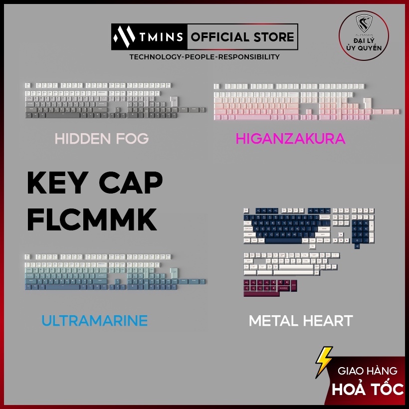 Keycap bàn phím cơ FLCMMK Hidden Fog / Ultramarine / Higanzakura / Metal Heart - Hàng chính hãng