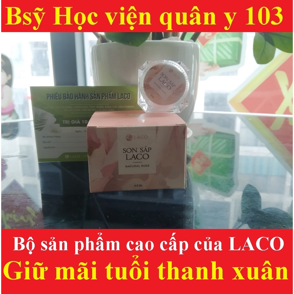 Son sáp dưỡng môi Laco 10g,mờ thâm từ hoa hồng tươi,dưỡng môi,chống khô môi,giúp môi hồng mọng tự nhiên hiệu quả