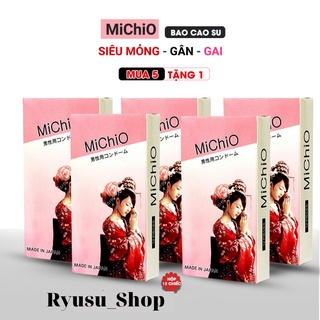 Combo 5 Hộp Bao Cao Su Nhật Bản Michio Tặng 1 Hộp 12 Bao - Bcs Chiết Xuất Từ Thiên Nhiên- Hàng Chính Hãng 1OO%