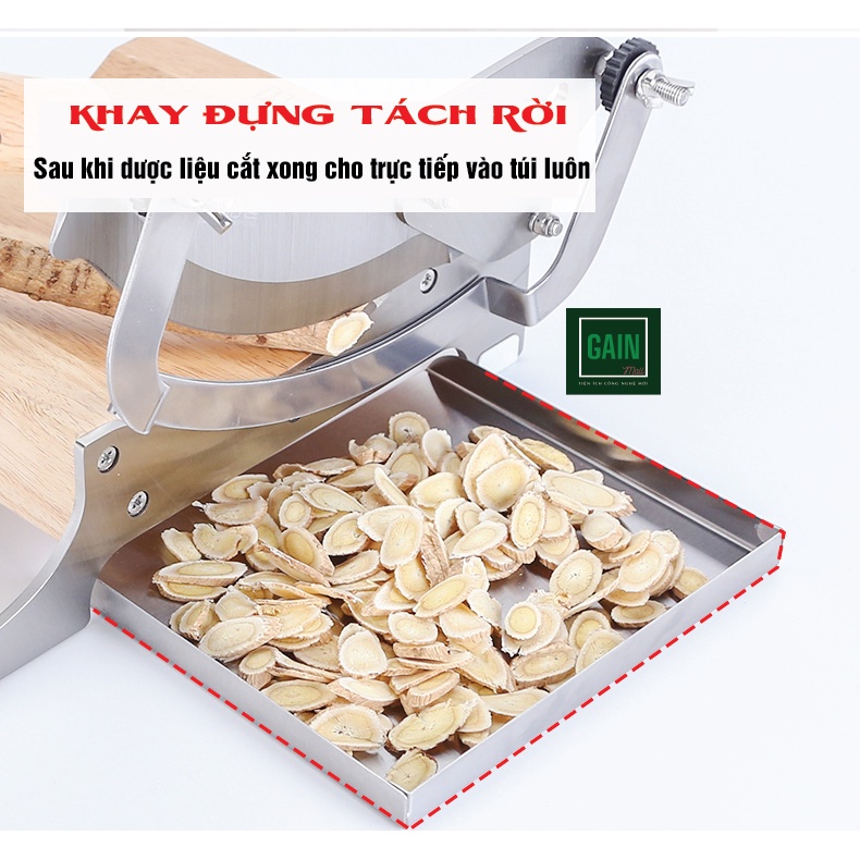 Dao cầu thái đa năng, dao thái dược liệu, nấm, củ qủa, D0281, đổi lỗi 3 năm, thép 30CR13, inox 430 - Tặng tay mài dao