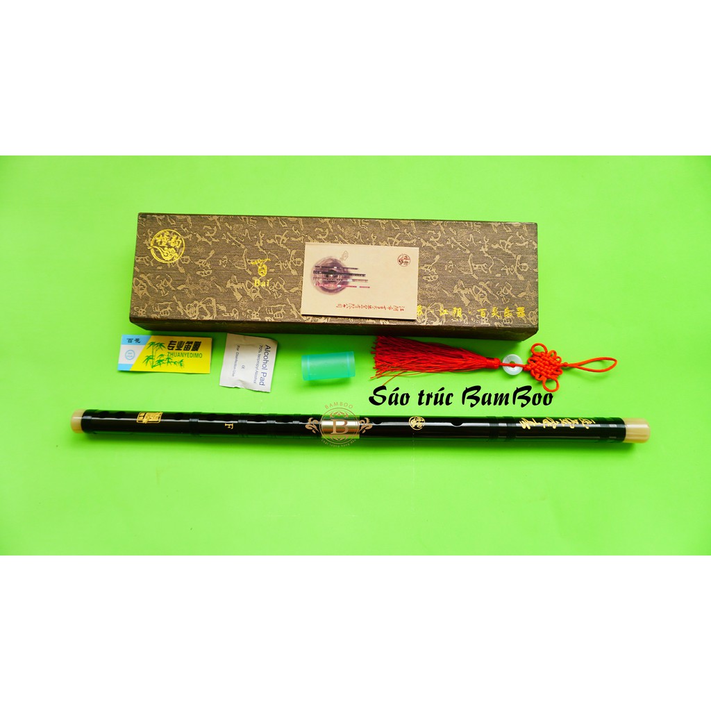 Sáo trúc Bamboo dizi Gỗ mun khớp kép DG1000