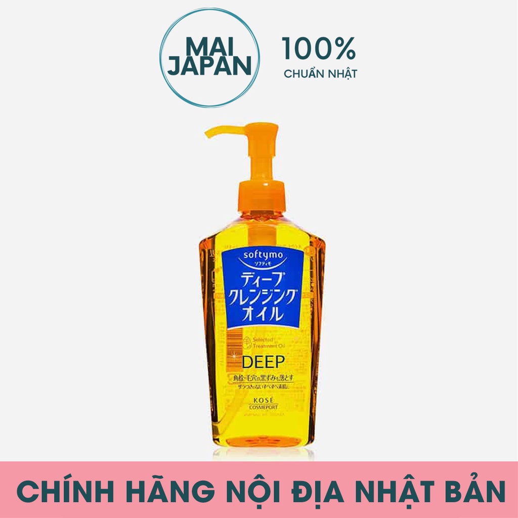 Dầu tẩy trang của Nhật Bản Kosé Softymo Deep Cleansing Oil 230ml màu cam chính hãng