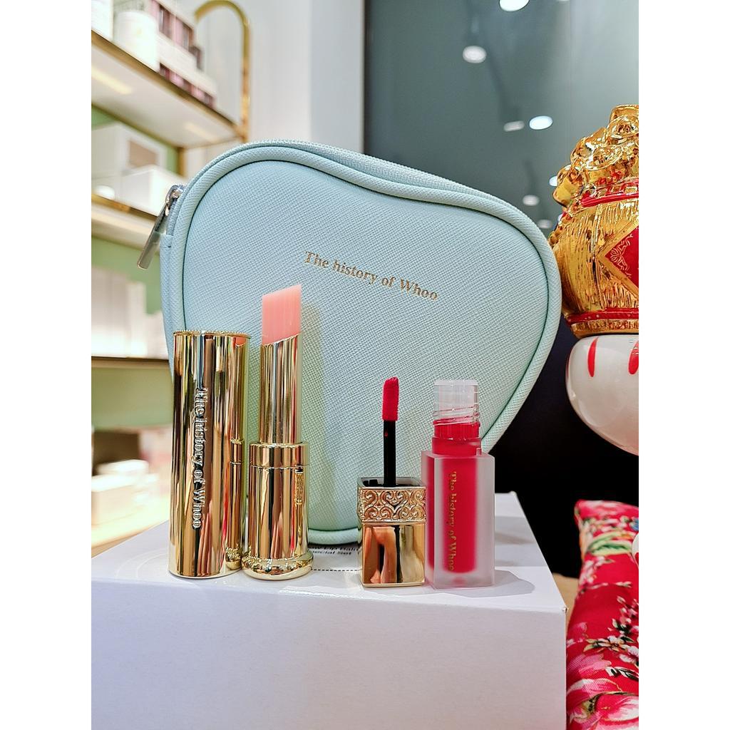 Set 2 son môi Whoo Glow Lip Balm Special Set tặng túi tim chính hãng - Út store
