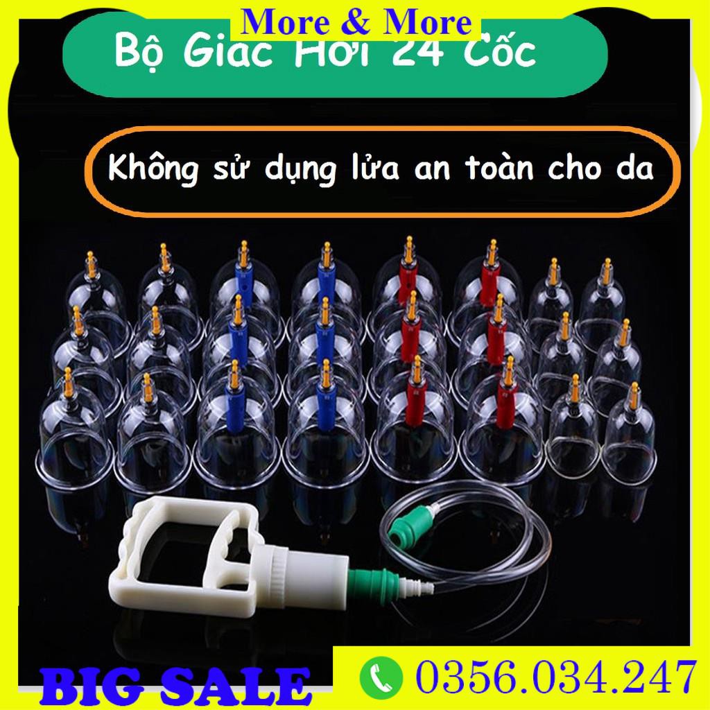 ✔️ Giác Hơi Chân Không, Bộ Giác Hơi 24 Phụ Kiện Loại Chân Không, Không Dùng Lửa, An Toàn Sức Khỏe [Bảo Hành 1 Đổi 1] | BigBuy360 - bigbuy360.vn
