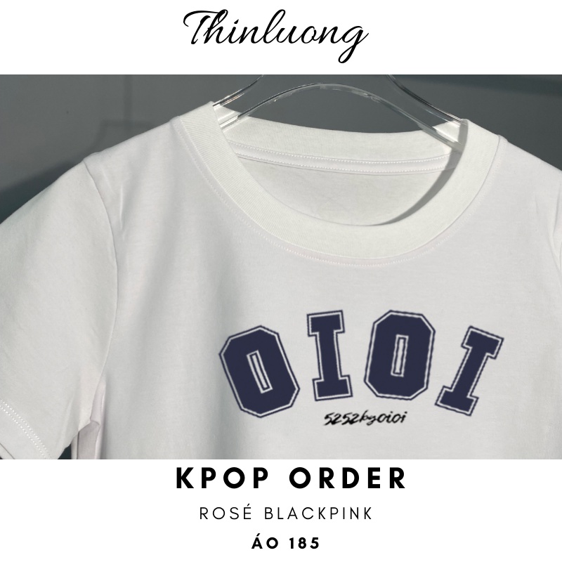 Áo thun trắng cotton oioi giống Rose Blackpink