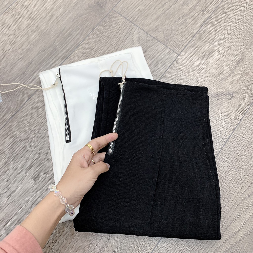 Quần ống sớ suông khóa nổi chất tuyết mưa dày dặn đứng quần-giadungsieure