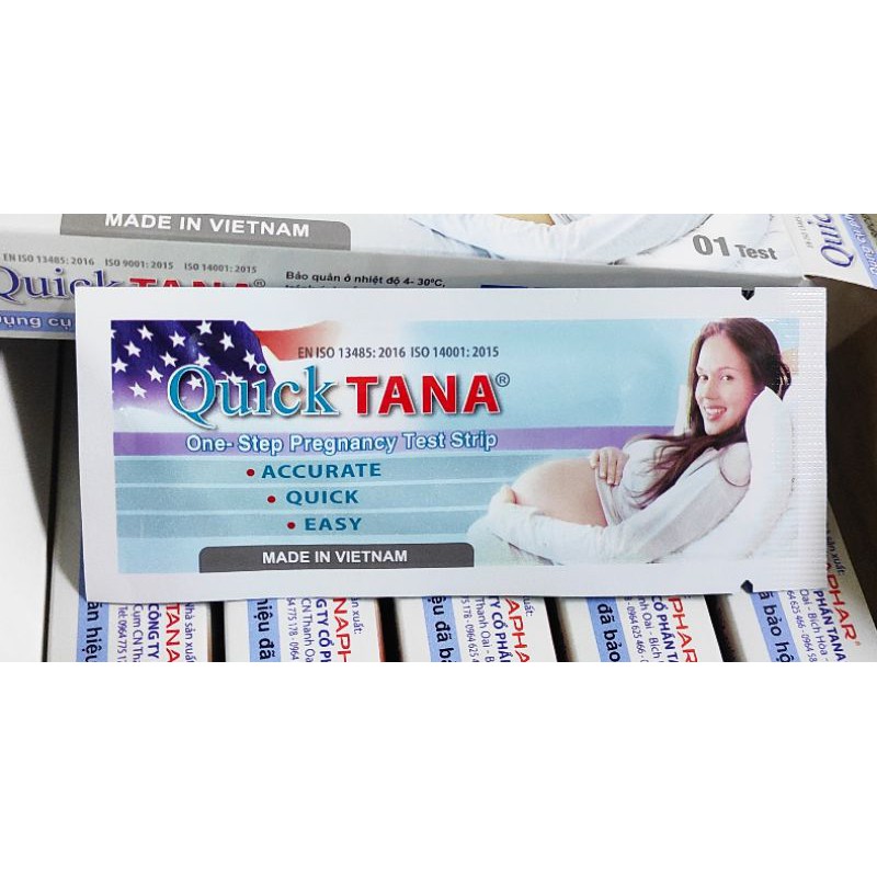 [Che tên sản phẩm] Que thử thai Quickseven, Quicktana 1 hộp 1 que