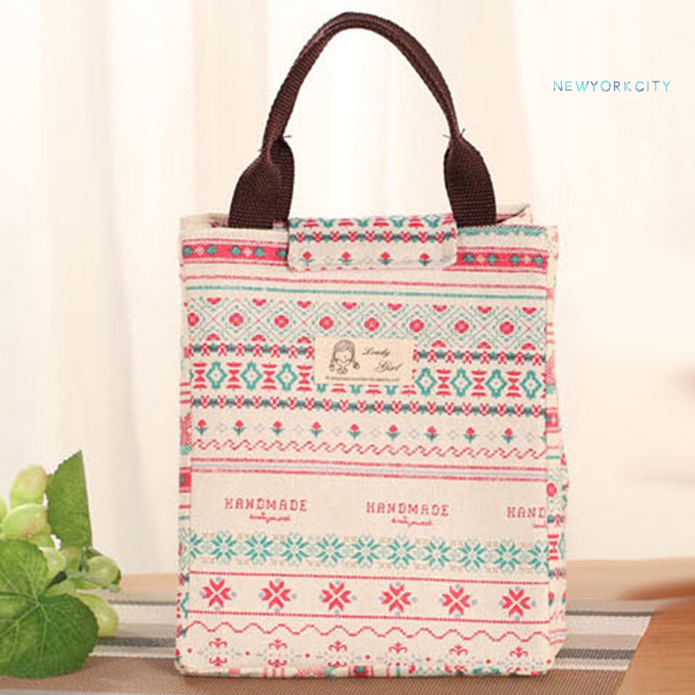 Túi Giữ Nhiệt Đựng Hộp Cơm Trưa Thiết Kế Nhỏ Gọn Tiện Dụng