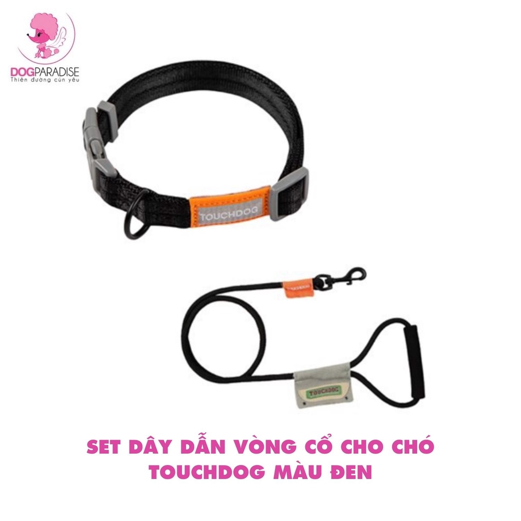 Set dây dẫn vòng cổ cho chó Touchdog chất liệu siêu chắc chắn nhiều màu sắc và kích cỡ đa dạng - Dog Paradise