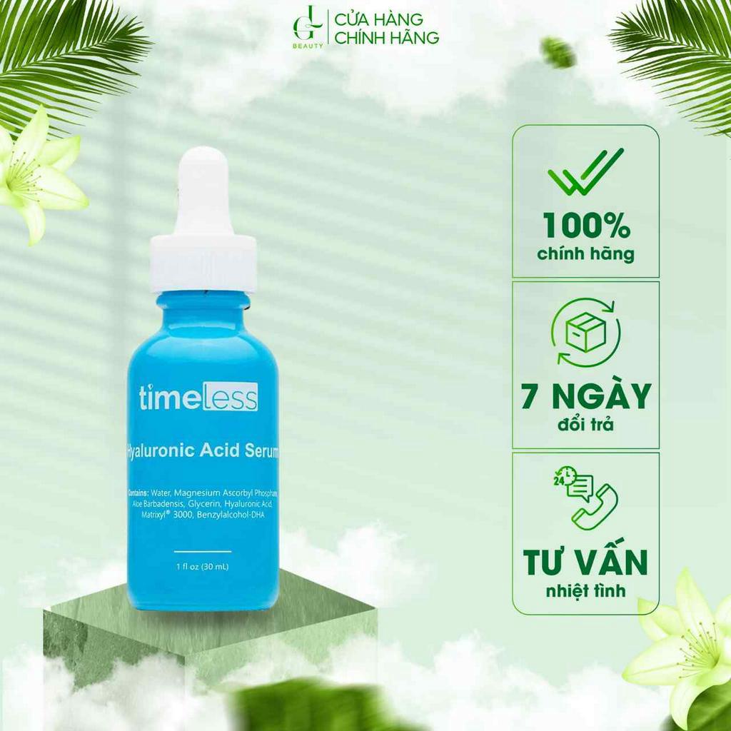 Tinh Chất Dưỡng Ẩm Làm Trắng Da Timeless Hyaluronic Acid + Vitamin C 30ml