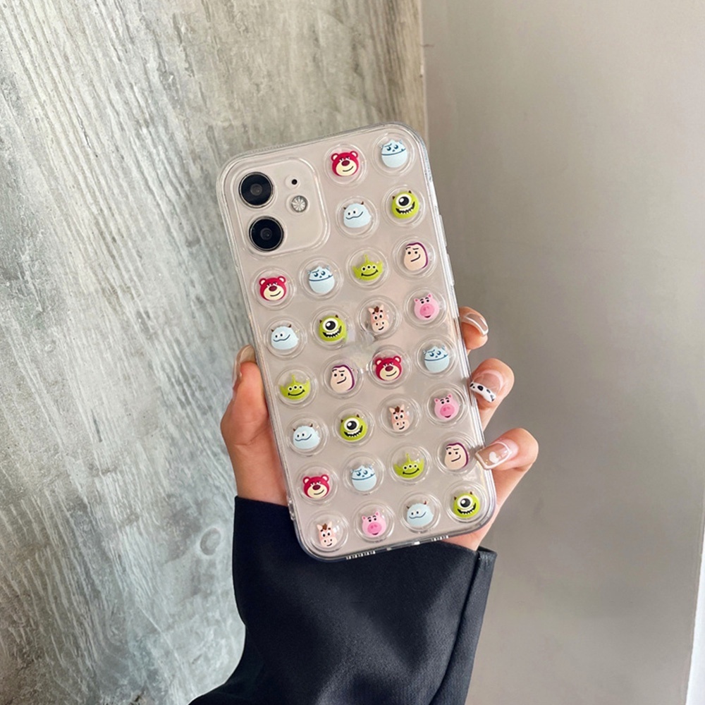 Ốp Điện Thoại TPU Mềm Trong Suốt Họa Tiết Hoạt Hình 3D Cho IPhone 14 13 12 11 Pro Max XS XR 8 7 Plus