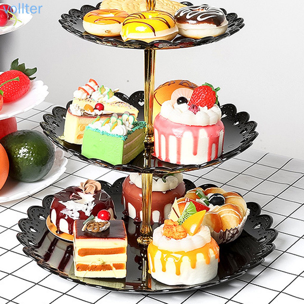 Kệ Trưng Bày Bánh Kẹo 3 Tầng Tiện Lợi