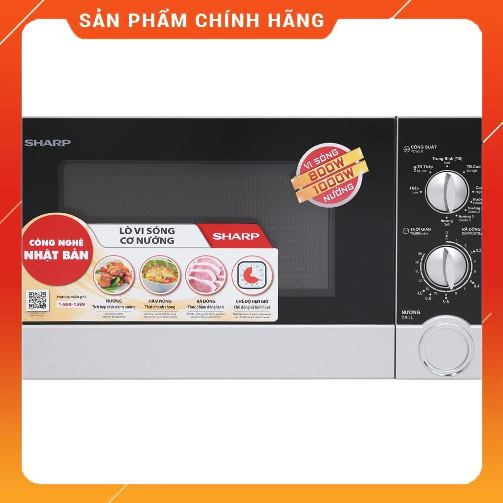 [Hỏa tốc 1 giờ] [FreeShip] Lò vi sóng Sharp R-G302VN-S 23 lít - hàng chính hãng - Bảo hành 12 tháng BM