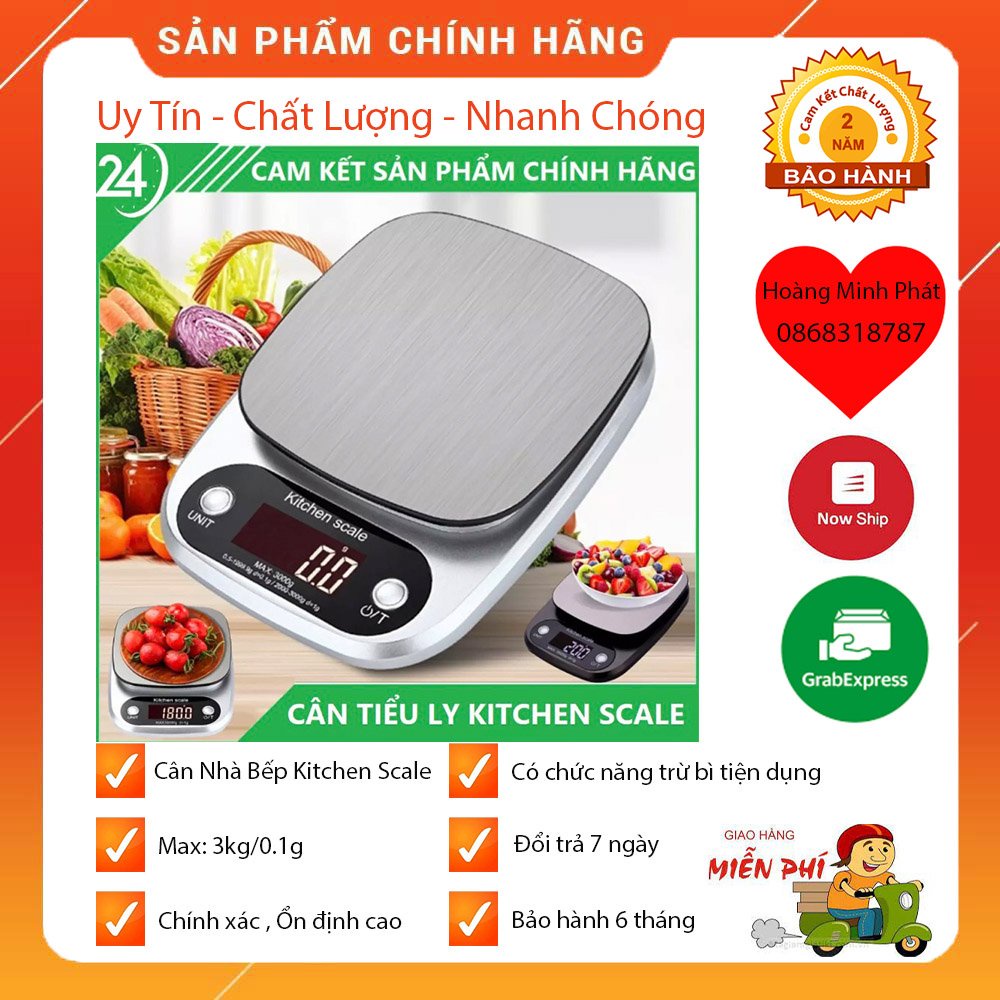 Cân Tiểu Ly Điện Tử Dải Cân [ 3kg - 0.1g ] - [ 10kg - 1g] Siêu Chính Xác - Hàng Nhập Khẩu