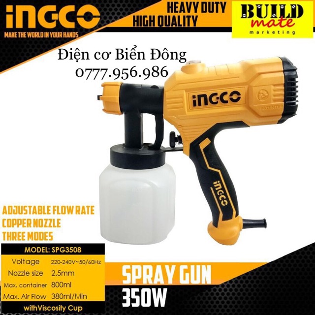 Máy phun sơn  FREESHIP INGCO SPG3508 350w phun sơn đồ vật sơn nội thất ngoại thất