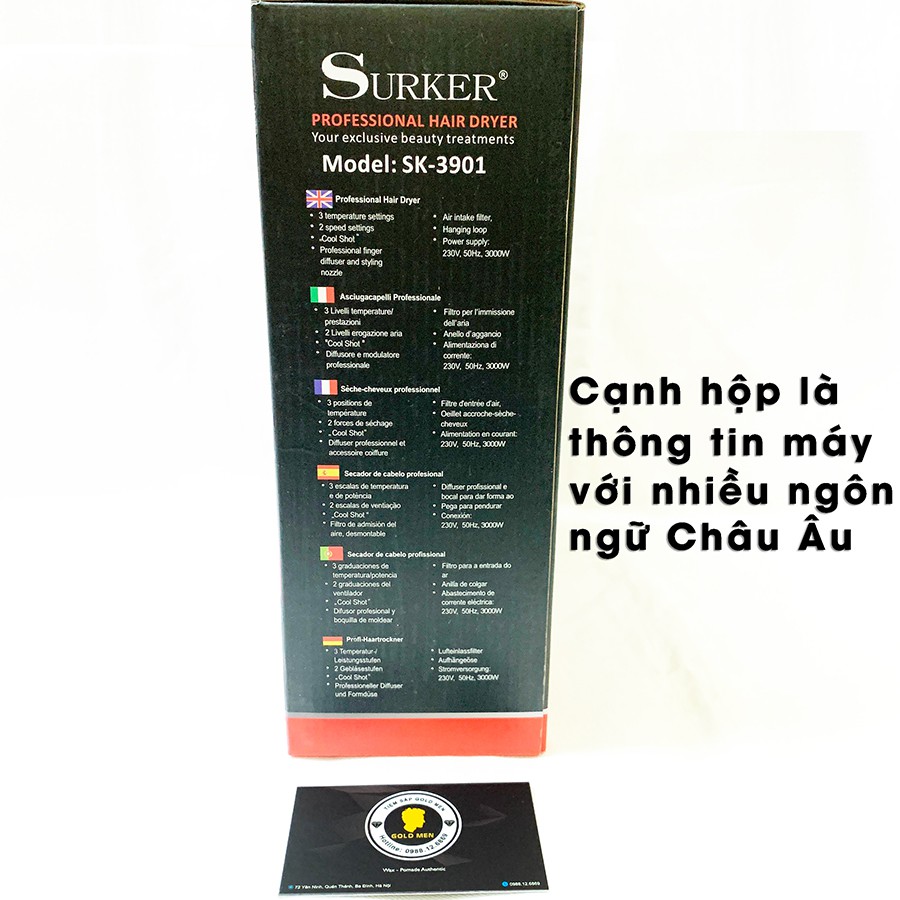 Máy sấy tóc Surker SK-3901 công suất 3000w [CHÍNH HÃNG]