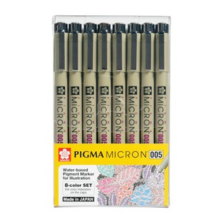 Các set bút line Sakura Pigma Micron 8 cây