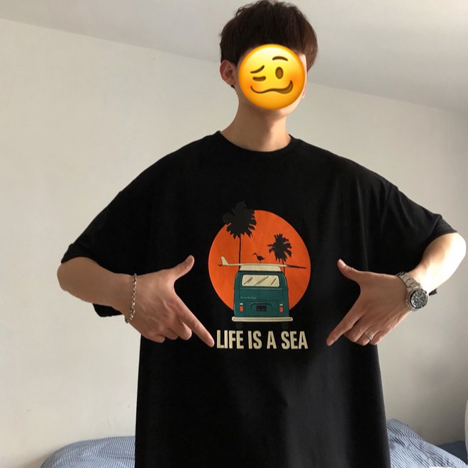 áo nam Tay Ngắn Phong Cách Hàn Quốc Năng Động 3 Màu Lựa Chọn